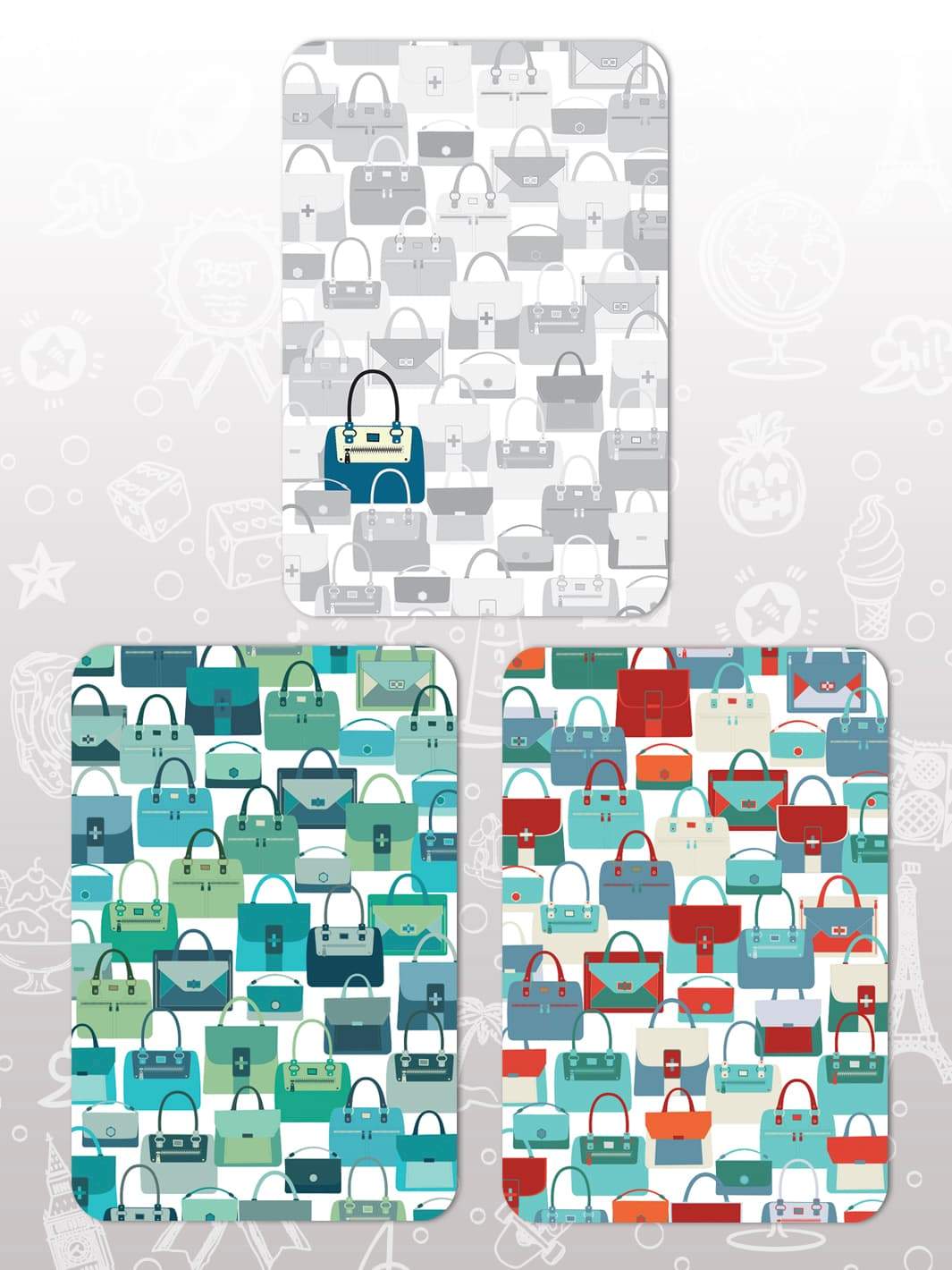 Bag Tag Set - Handbag